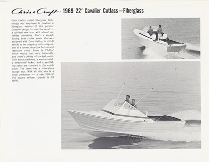 Chris Craft 1969 Cavalier Folder Brochure