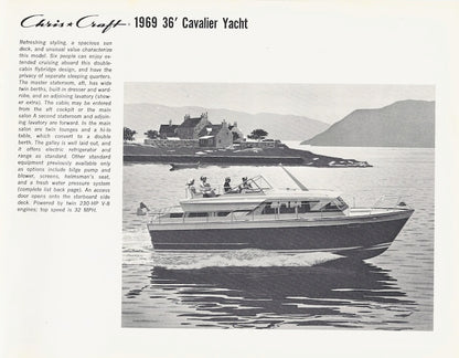 Chris Craft 1969 Cavalier Folder Brochure