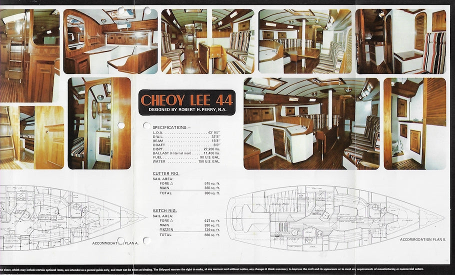 Cheoy Lee 44 Brochure Package