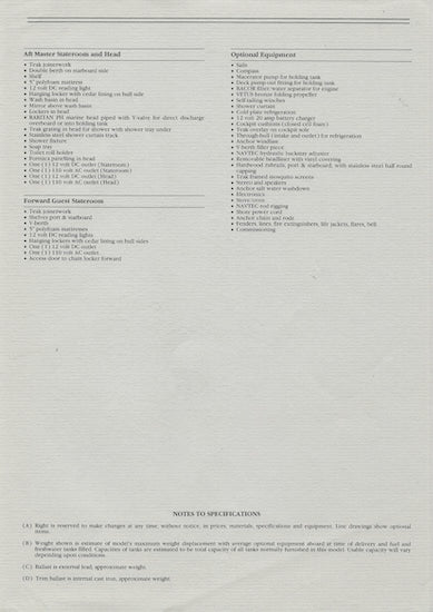 Cheoy Lee 38 Pedrick Digital Specification Brochure