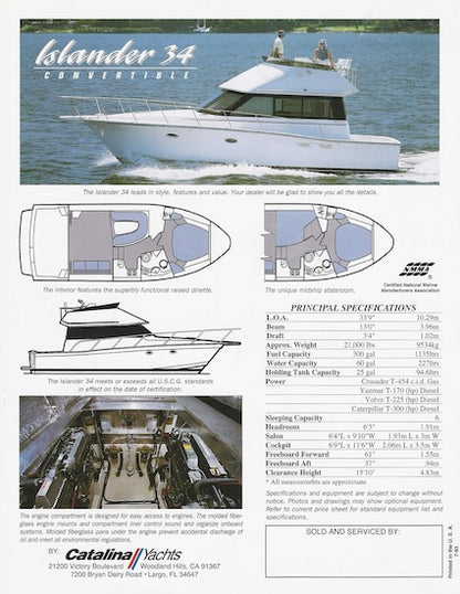 Catalina Islander 34 Brochure