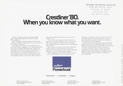 Crestliner 1980 Poster Brochure