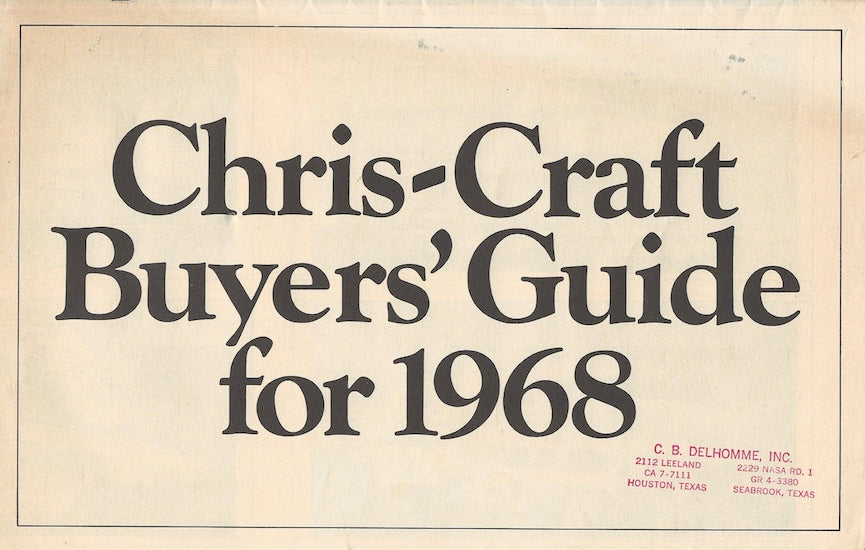 Chris Craft 1968 Poster Brochure