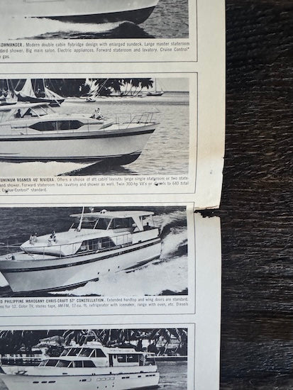 Chris Craft 1968 Poster Brochure