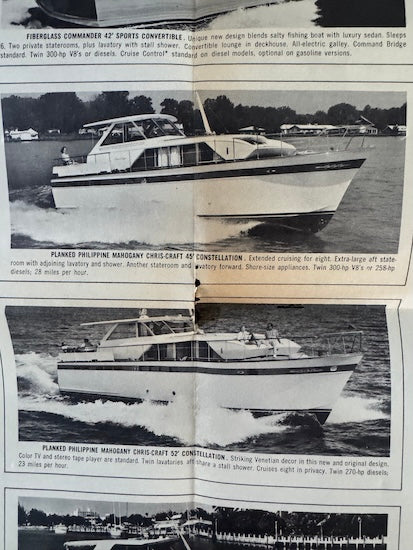 Chris Craft 1968 Poster Brochure