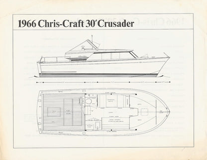 Chris Craft Crusader 30 Specification Brochure