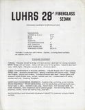 Luhrs 28 Sedan Specification Brochure