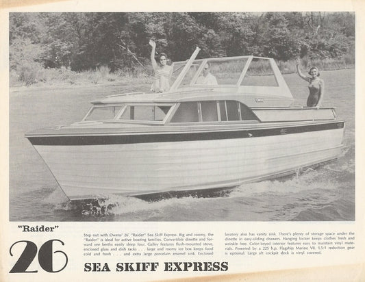 Owens Raider 26 Sea Skiff Express Specification Brochure