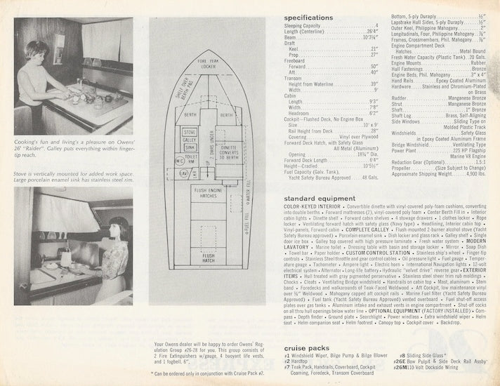 Owens Raider 26 Sea Skiff Express Specification Brochure