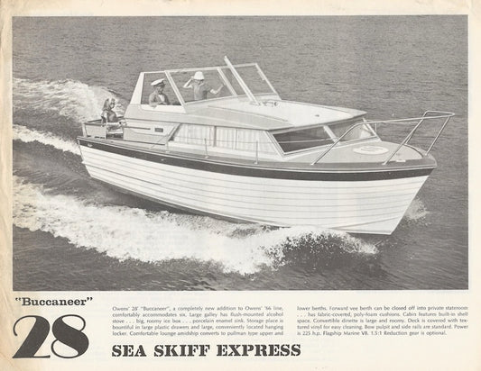 Owens Buccaneer 28 Sea Skiff Express Specification Brochure
