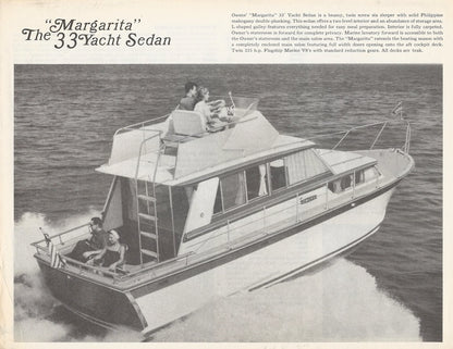 Owens Margarita 33 Yacht Sedan Specification Brochure