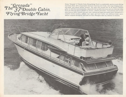 Owens Grenada 37 Double Cabin Flying Bridge Specification Brochure