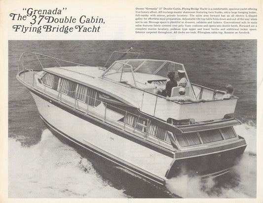 Owens Grenada 37 Double Cabin Flying Bridge Specification Brochure