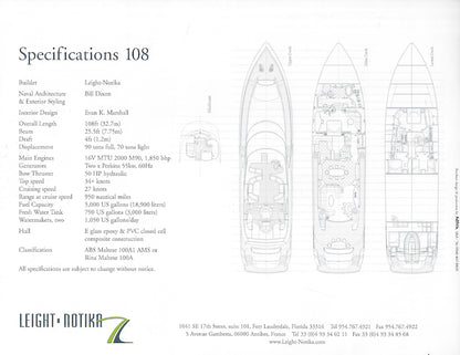 Leight Notika 108 Motoryacht Brochure