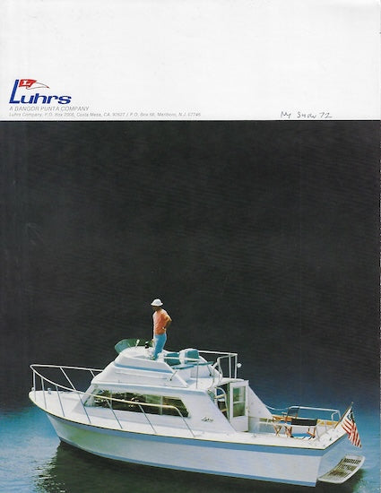 Luhrs 28 Flybridge Sedan Cruiser Brochure