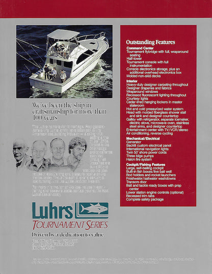 Luhrs 380 Tournament Convertible Brochure