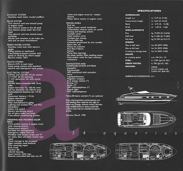 Riva Aquarius 54 Brochure