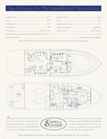 Queenship 62 Motor Yacht Brochure