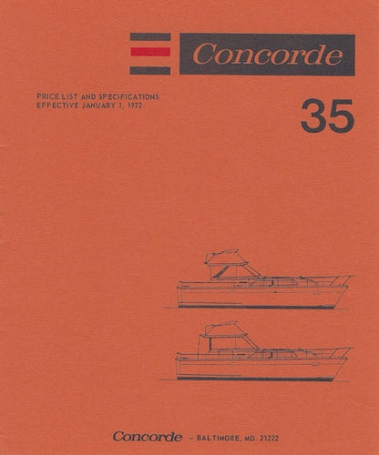 Concorde 35 Series Specification Brochure