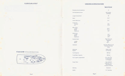 Concorde 40 Sports Cruiser Specification Brochure