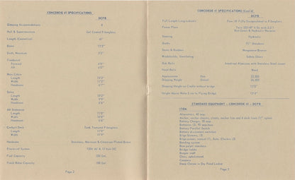 Concorde 41 Aft Cabin Motor Yacht Specification Brochure