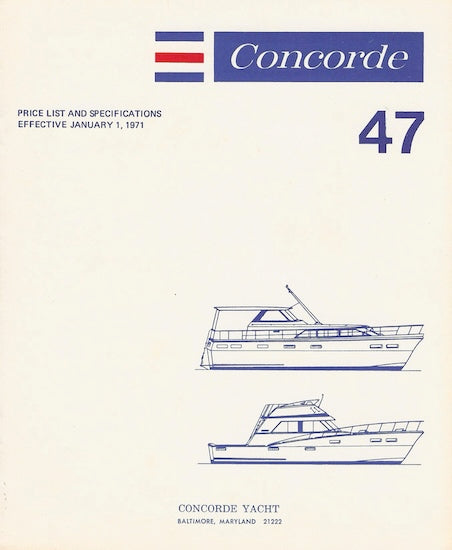 Concorde 47 Series Specification Brochure