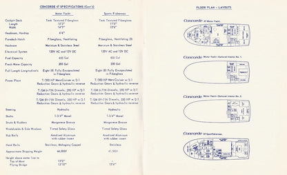Concorde 47 Series Specification Brochure