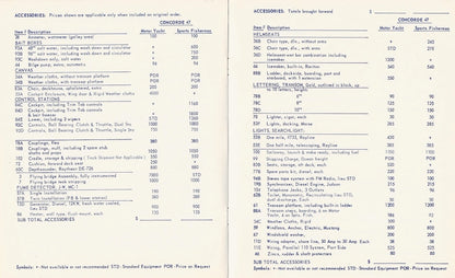Concorde 47 Series Specification Brochure