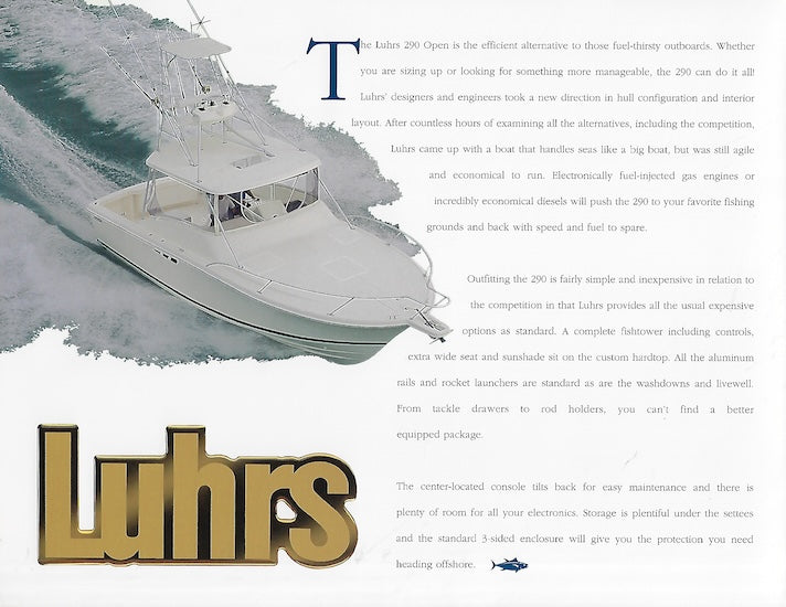 Luhrs 290 Open Brochure