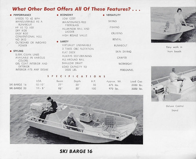 Kenner Ski Barge Brochure