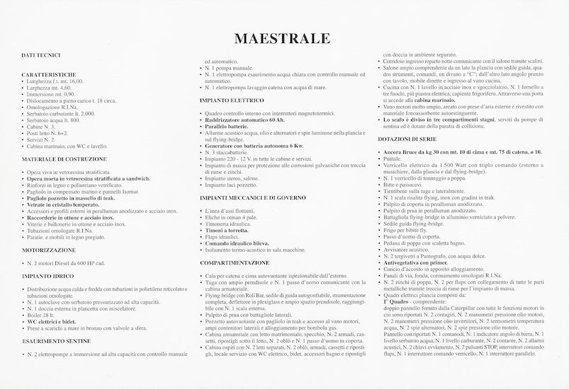 Raffelli Maestrale Brochure