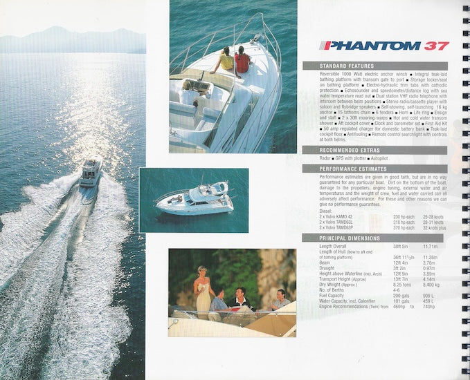 Fairline 1995 - 1996 Targa & Phantom Brochure