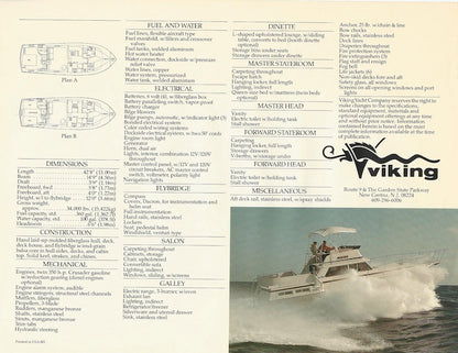 Viking 43 Double Cabin Brochure