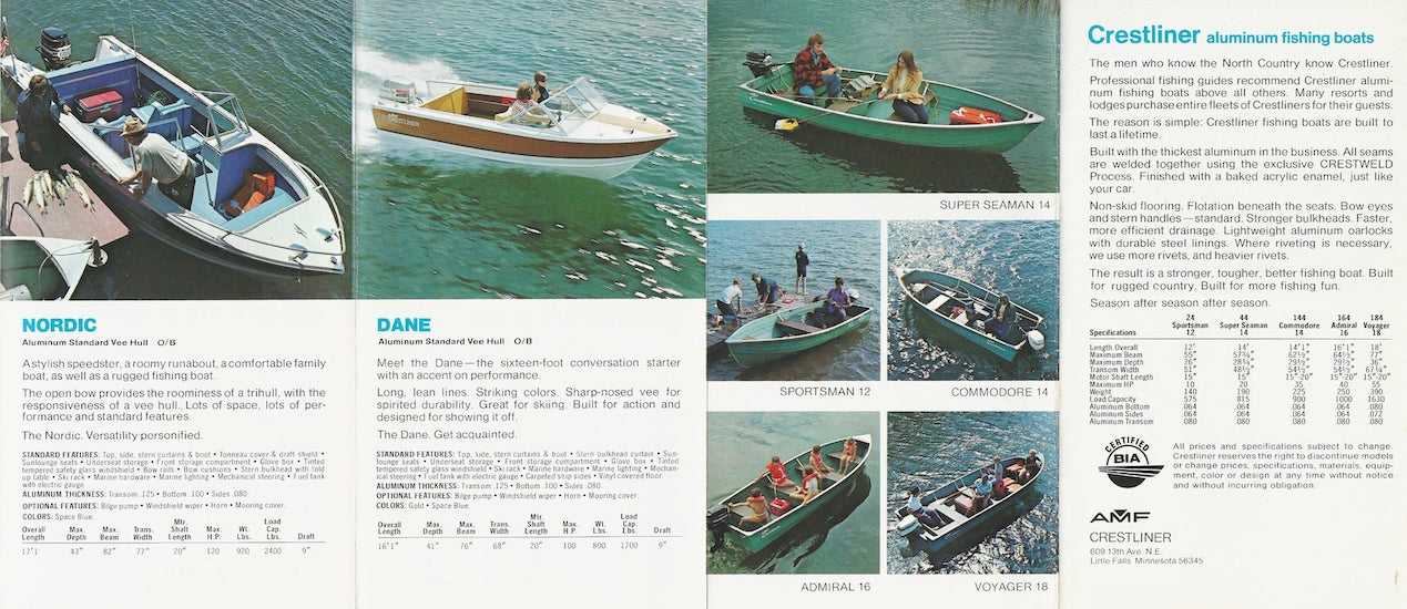 Crestliner 1973 Mini Brochure