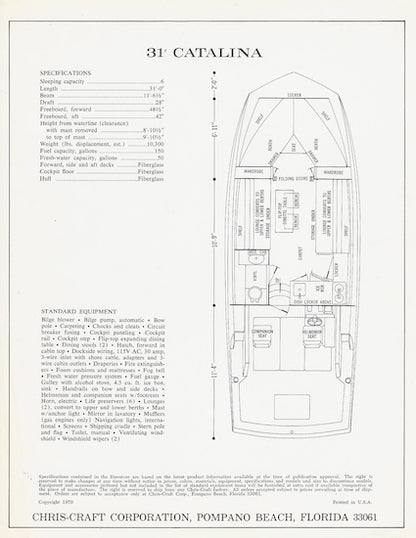 Chris Craft Catalina 31 Launch Brochure