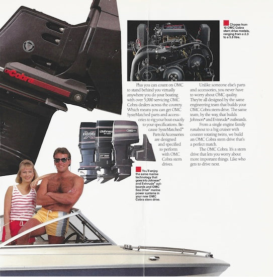 OMC 1990 Cobra Stern Drive Brochure