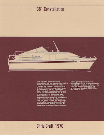 Chris Craft Constellation 38 Specification Brochure