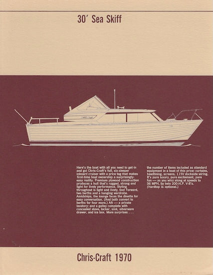 Chris Craft Sea Skiff 30 Specification Brochure