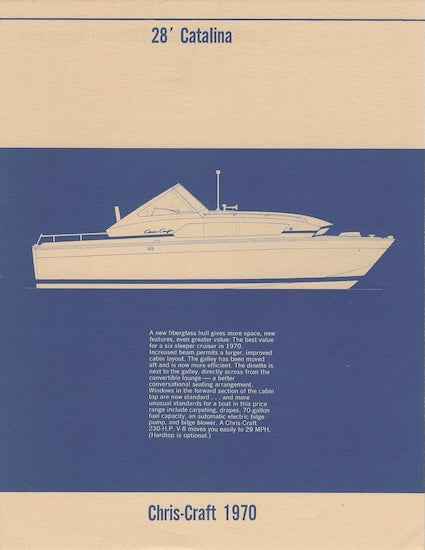 Chris Craft Catalina 28 Specification Brochure