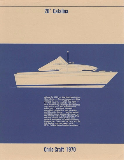 Chris Craft Catalina 26 Specification Brochure