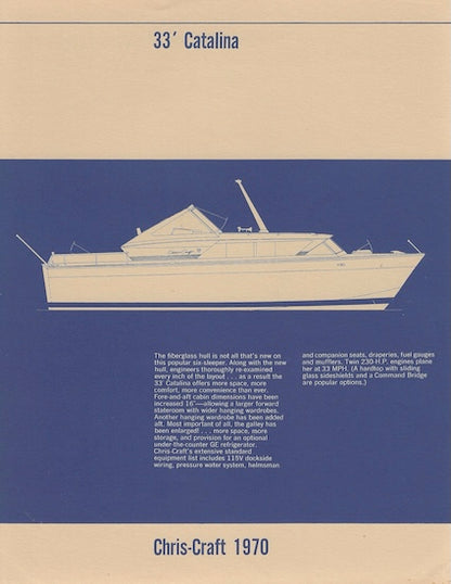Chris Craft Catalina 33 Specification Brochure
