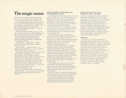 Chris Craft 1969 Constellation Folder Brochure