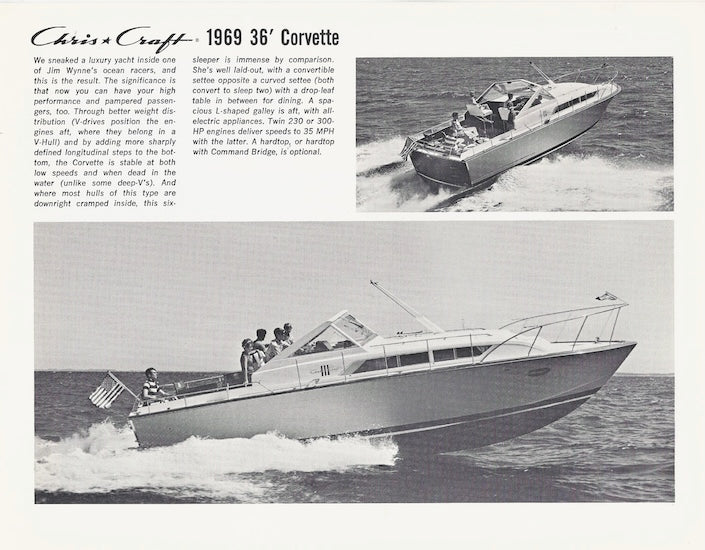 Chris Craft 1969 Constellation Folder Brochure