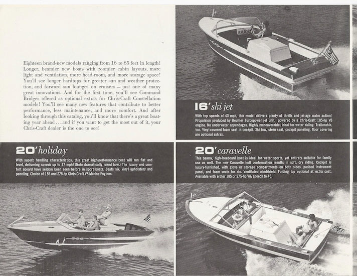 Chris Craft 1963 Poster Brochure