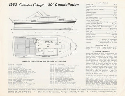 Chris Craft Constellation 30 Specification Brochure