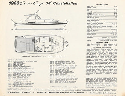 Chris Craft Constellation 34 Specification Brochure
