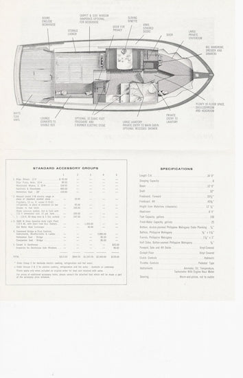 Chris Craft Constellation 34 Specification Brochure