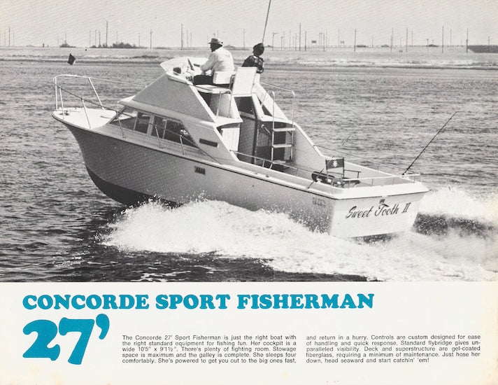 Concorde 27 Sport Fisherman Specification Brochure