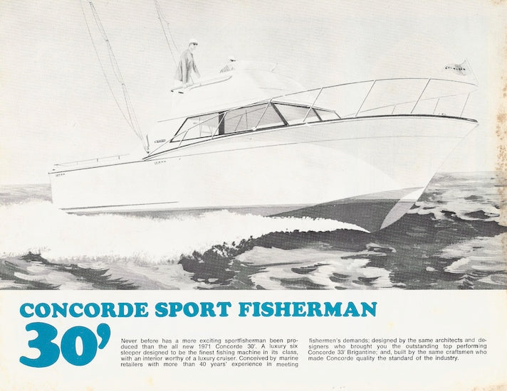 Concorde 30 Sport Fisherman Specification Brochure