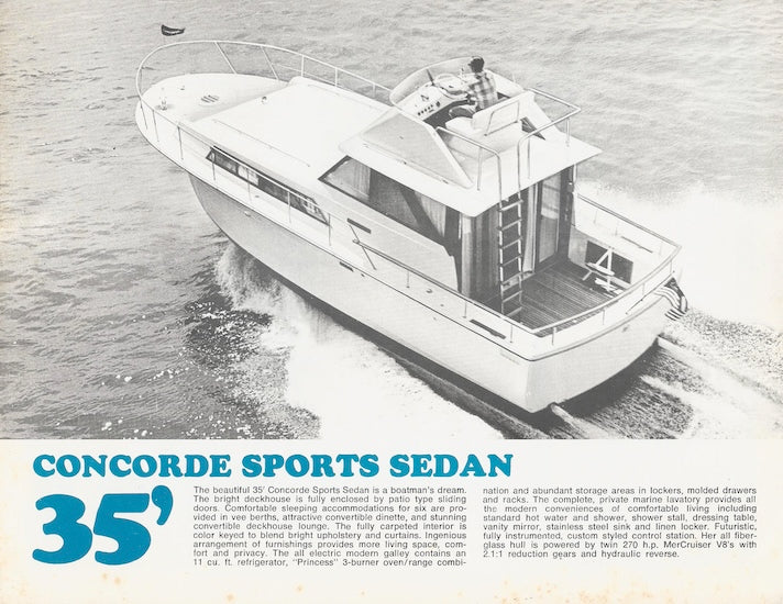 Concorde 35 Sports Sedan Specification Brochure